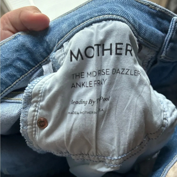 Mother The Mid Rise Dazzler Ankle Fray Reading by the Pool Size 26 - Picture 7 of 8